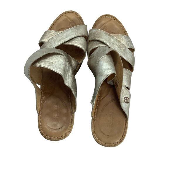 Born Silver Wedge Sandals - Picture 9 of 9